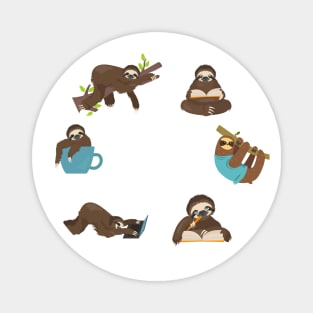 simple sloth life Magnet